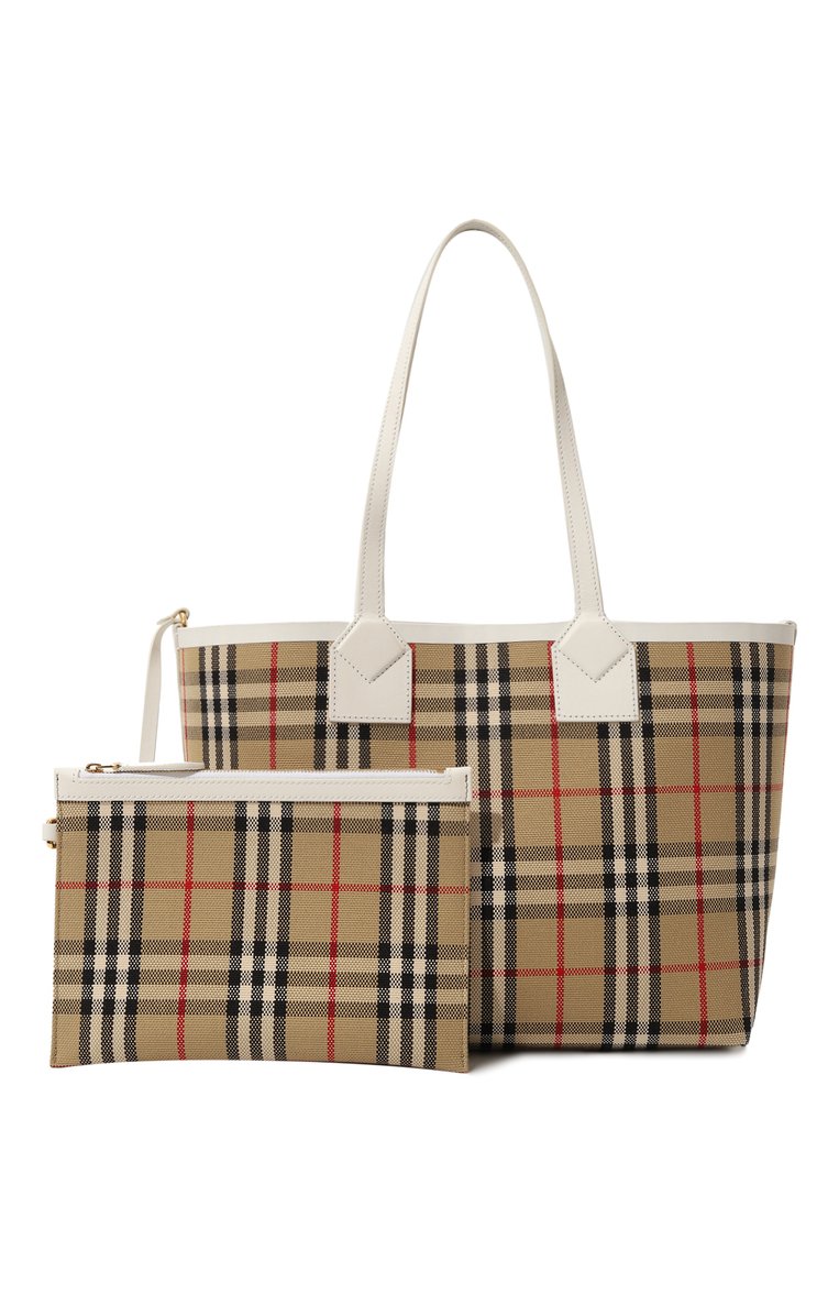 Женская сумка london small BURBERRY бежевого цвета, арт. 8072331A1464 | Фото 7 (Материал сплава: Проставлено; Размер: small; Материал: Текстиль; Драгоценные камни: Проставлено)