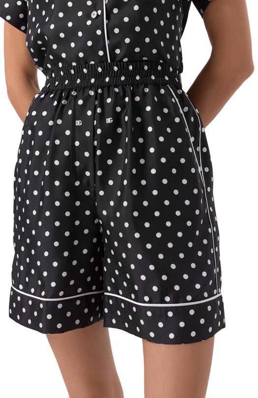 Шелковые шорты Dolce & Gabbana FTAM7T/IS1VM Чёрный  FTAM7T/IS1VM Фото 5
