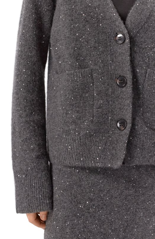 Кардиган из кашемира и хлопка Addicted MK900 SEQ-1 Серый  MK900 SEQ-1 Фото 5