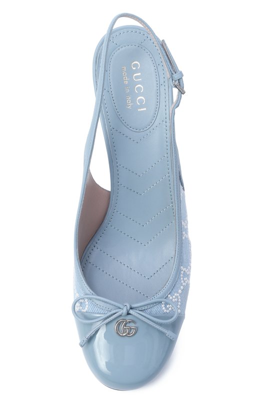 Комбинированные туфли New Marmont GG Gucci 854891/AAFWT Голубой  854891/AAFWT Фото 6