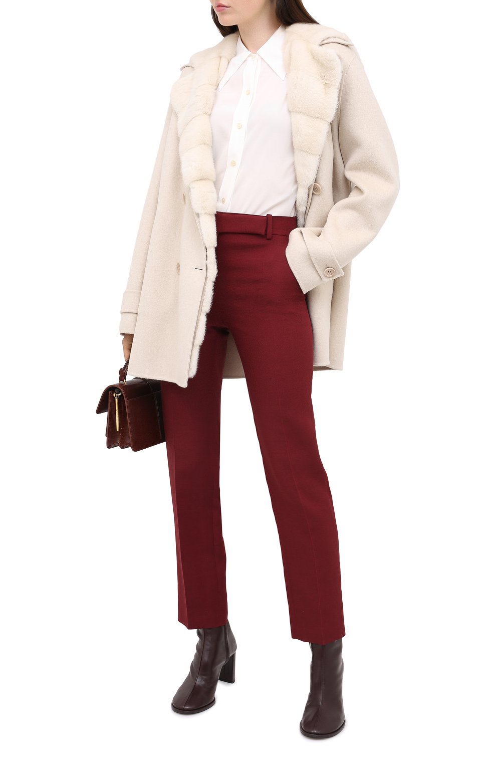 Кашемировое пальто с мехом норки LORO PIANA, арт. FAL2213, фото 2