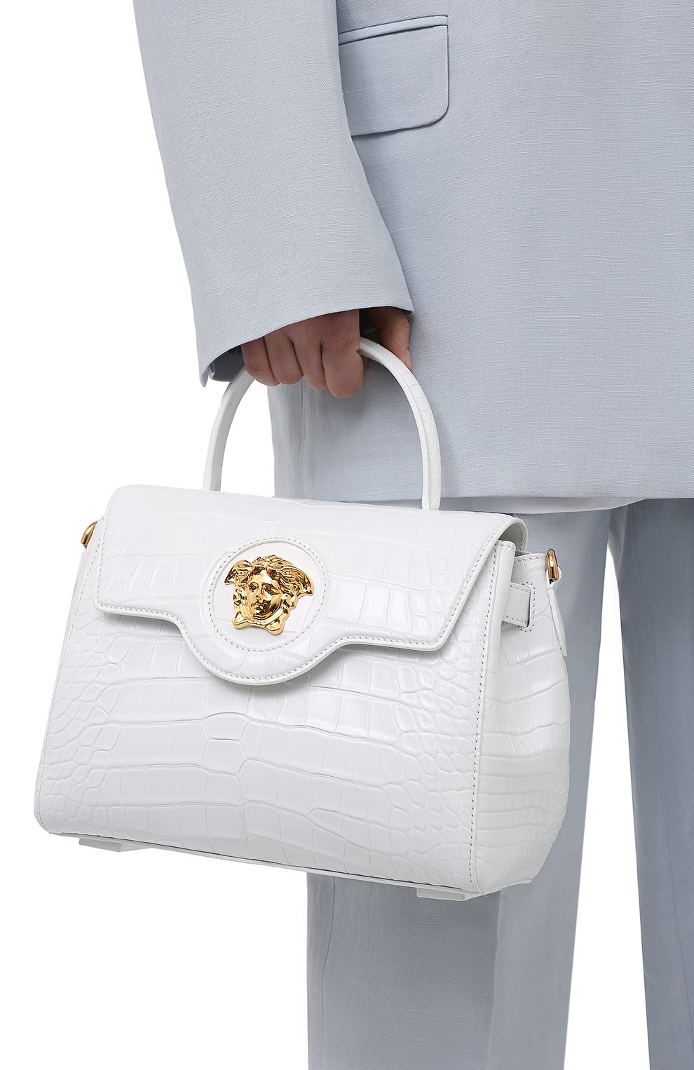 Сумка la medusa medium из кожи аллигатора VERSACE, арт. DBFI039/D2C0C/AMIS, фото 2