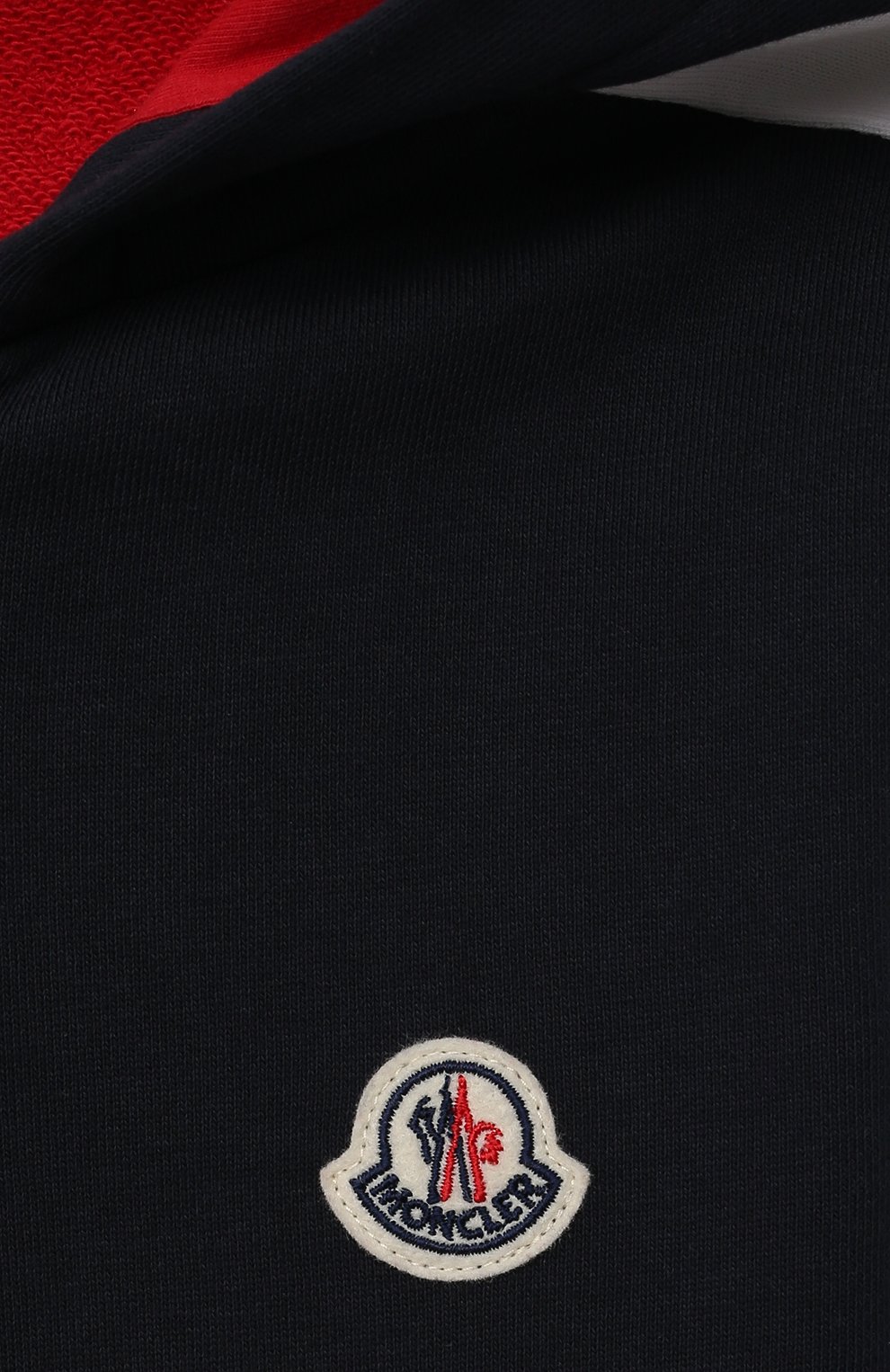 Хлопковая толстовка MONCLER темно-синего цвета по цене 34950 руб., арт. G1-954-8G757-20-809AG/8-10A, фото 3 Хлопковая толстовка MONCLER, арт. G1-954-8G757-20-809AG/8-10A, фото 3