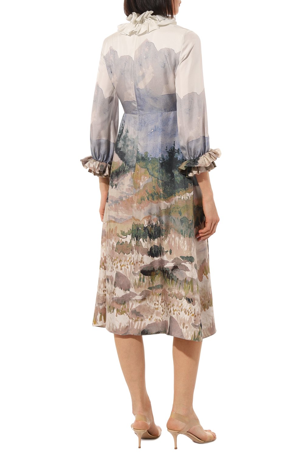 Шелковое платье the north face x gucci GUCCI, арт. 671194 ZAHRC, фото 4