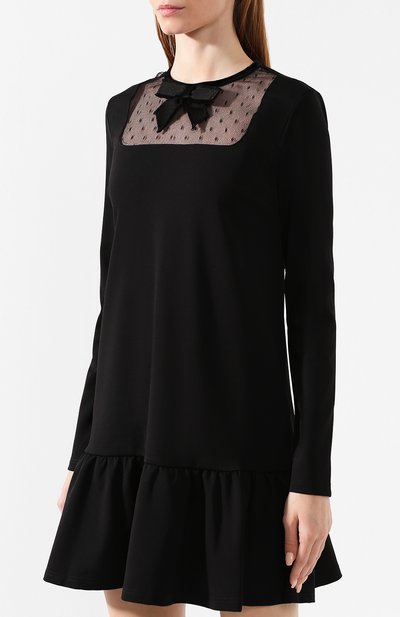 Платье REDVALENTINO черного цвета по цене 58500 руб., арт. SR0MJ03C/4Q9, фото 3 Платье REDVALENTINO, арт. SR0MJ03C/4Q9, фото 3