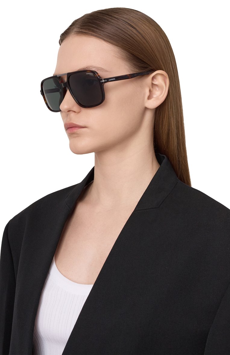 Женские солнцезащитные очки CARRERA коричневого цвета, арт. CARRERA 350 086 | Фото 3 (Нос: Не проставлено; Региональные ограничения белый список (Axapta Mercury): Не проставлено; Кросс-КТ: С/з-унисекс; Тип очков: С/з; Материал: Пластик; Очки форма: Авиаторы; Оптика Гендер: оптика-унисекс)