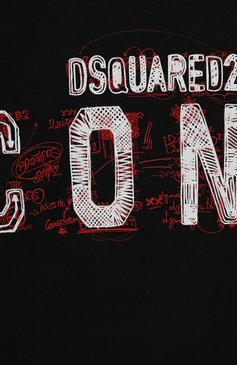 Детская хлопковая футболка DSQUARED2 черного цвета, арт. DQ2417/D00MV | Фото 3 (Драгоценные камни: Проставлено; Материал сплава: Проставлено; Ма�териал внешний: Хлопок; Рукава: Короткие; Мальчики Кросс-КТ: Футболка-одежда; Ростовка одежда: 6 лет | 116 см, 8 лет | 128 см, 10 - 11 лет | 140 - 146см, 13 - 15 лет | 158 см, 16 лет | 164 см, 4 года | 104 см)