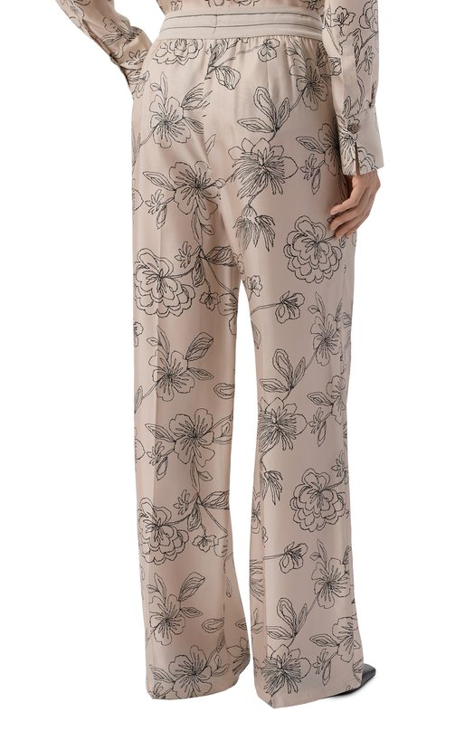 Шелковые брюки Lorena Antoniazzi P2656PA31Q/5214 Бежевый  P2656PA31Q/5214 Фото 4