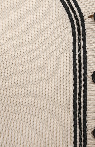 Хлопковый кардиган BRUNELLO CUCINELLI бежевого цвета по цене 46700 руб., арт. B19M13706A, фото 3 Хлопковый кардиган BRUNELLO CUCINELLI, арт. B19M13706A, фото 3