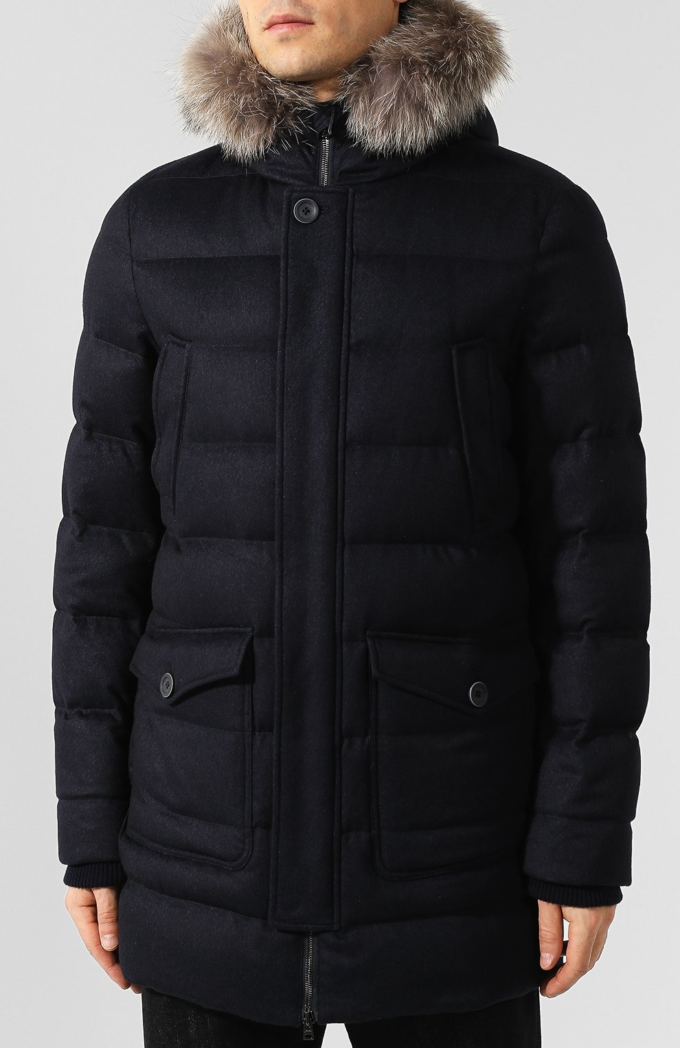 Пуховик из смеси шелка и кашемира HERNO, арт. PI0595U/38087, фото 3