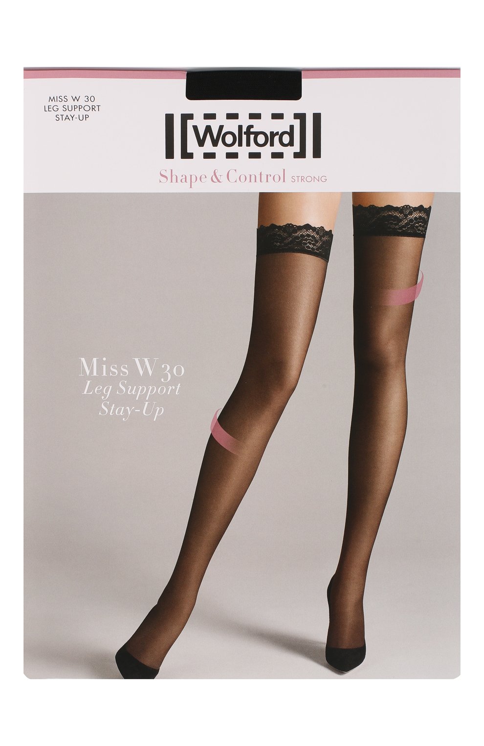 Чулки с кружевной отделкой WOLFORD черного цвета по цене 2900 руб., арт. 21653, фото 1 Чулки с кружевной отделкой WOLFORD, арт. 21653, фото 1