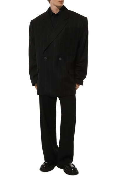 Пиджак из шерсти и кашемира WHO_AM, арт. MJ1-P231-BLK/СAGE, фото 3