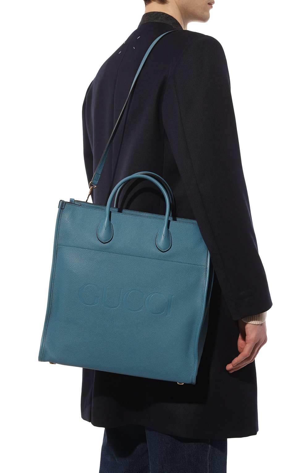 Кожаная сумка-тоут GUCCI, арт. 674850 0E8IG, фото 2