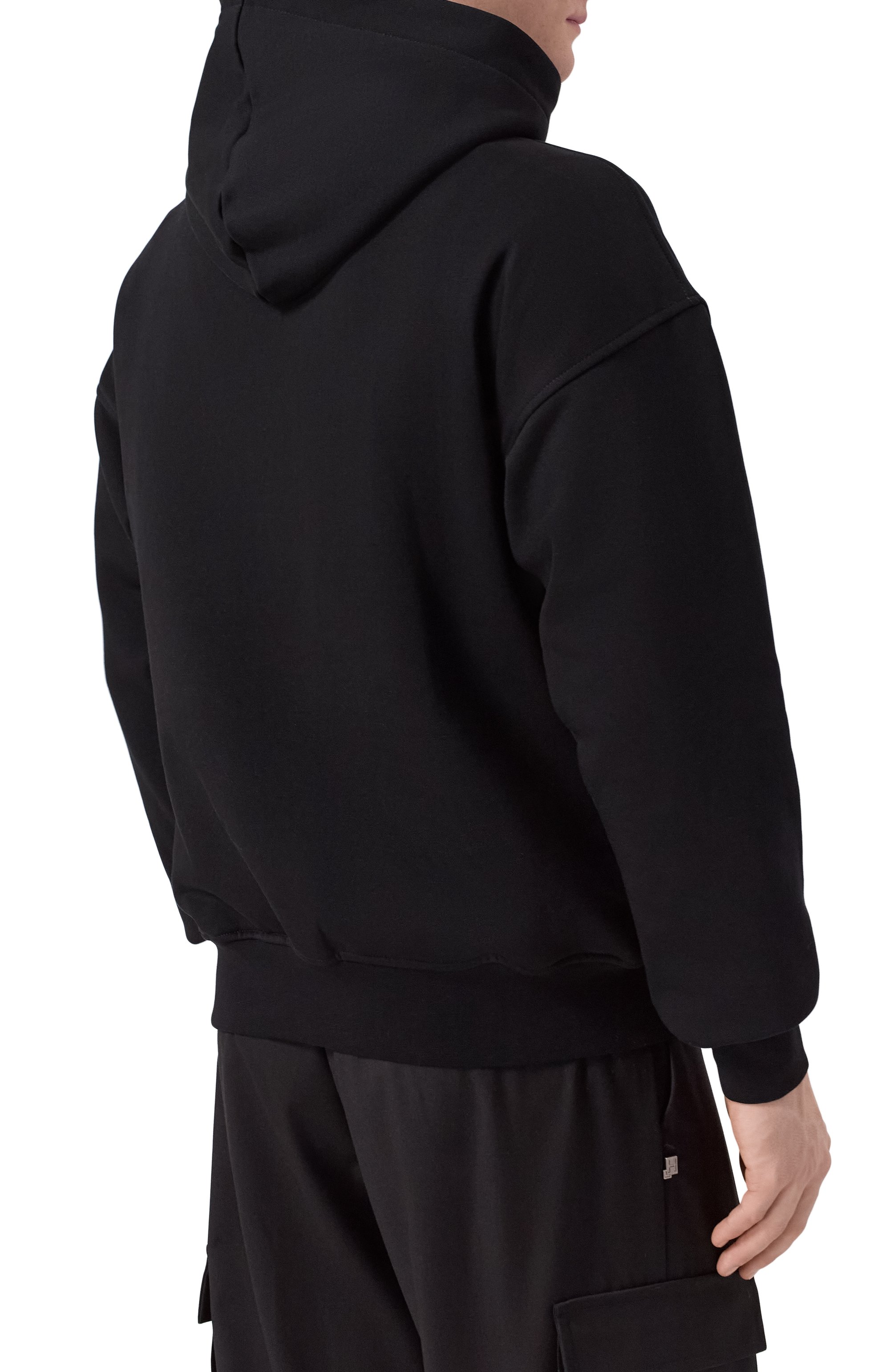 Хлопковое худи HINNOMINATE черного цвета по цене 17100 руб., арт. HMABM01371, фото 4 Хлопковое худи HINNOMINATE, арт. HMABM01371, фото 4