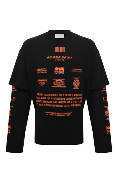 Хлопковый лонгслив VTMNTS, арт. VL18LS100B, фото 1