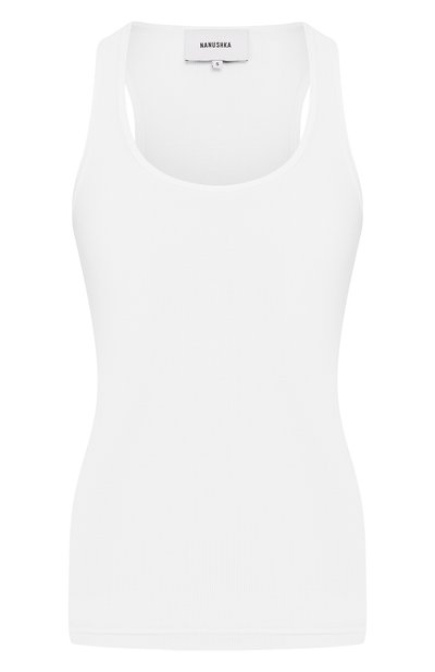 Женская хлопковая майка NANUSHKA, арт. BAYLEE_WHITE_RIB JERSEY