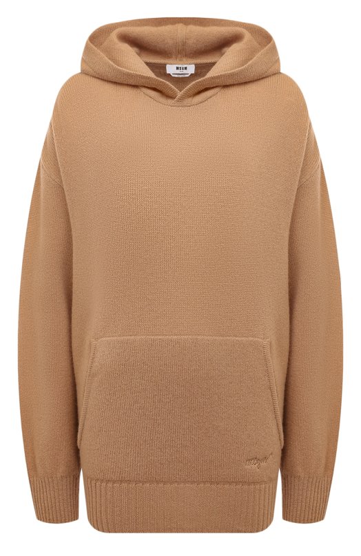 Худи из шерсти и кашемира MSGM 3541MDM272/237787 Бежевый 3541MDM272/237787