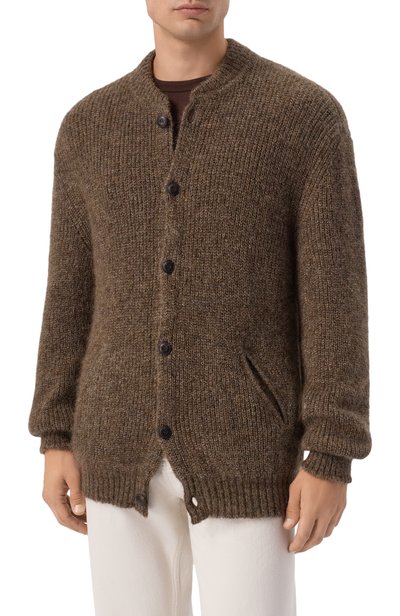 Шерстяной кардиган GIORGIO ARMANI коричневого цвета по цене 269500 руб., арт. GM004723/AF30082, фото 3 Шерстяной кардиган GIORGIO ARMANI, арт. GM004723/AF30082, фото 3