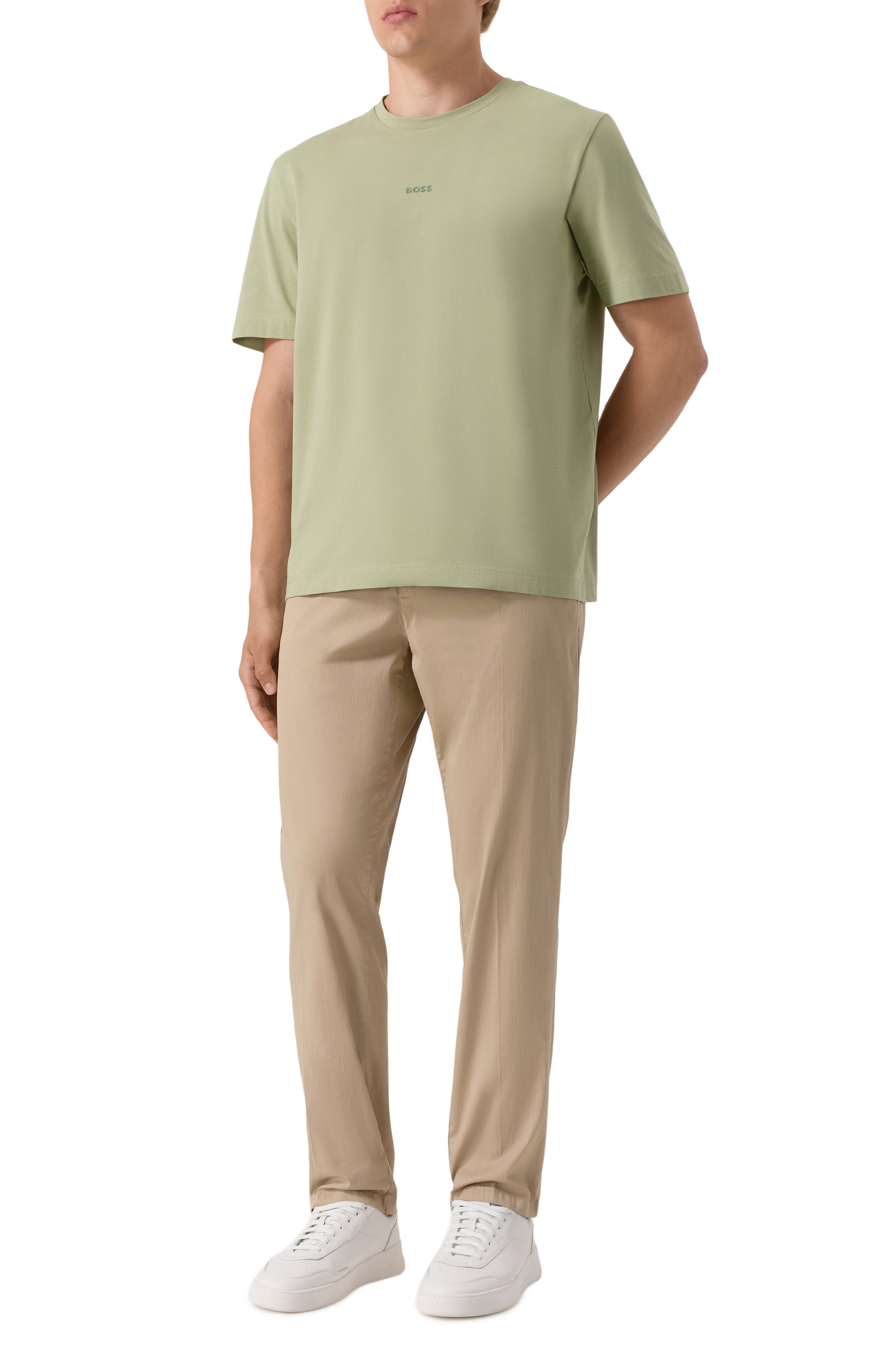 Хлопковая футболка BOSS ORANGE, арт. 50473278, фото 2