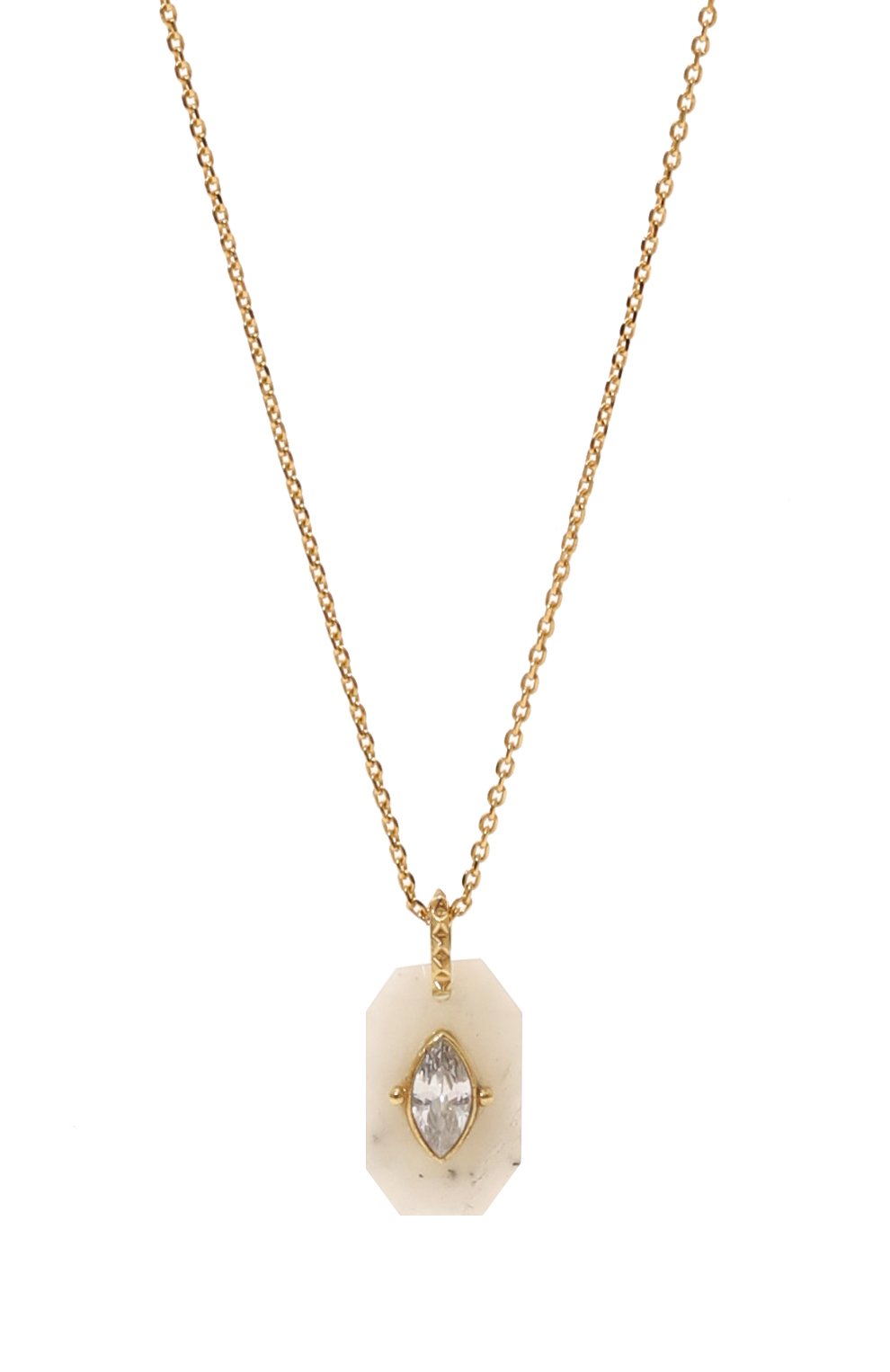 Подвеска на цепочке HANKA_IN кремового цвета по цене 15000 руб., арт. INS-LG47-PDL-CZ-0.5M, фото 3 Подвеска на цепочке HANKA_IN, арт. INS-LG47-PDL-CZ-0.5M, фото 3