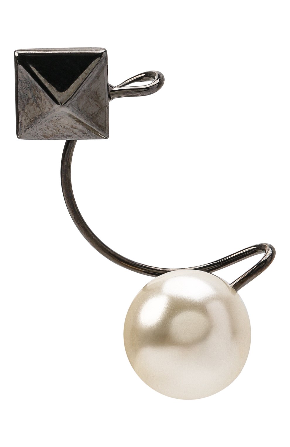 Моносерьга VALENTINO черно-белого цвета по цене 38850 руб., арт. WW0J0P51/JGE, фото 1 Моносерьга VALENTINO, арт. WW0J0P51/JGE, фото 1