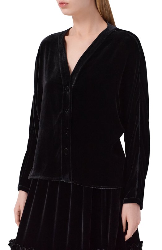 Бархатная блузка Giulia Gurman D03 Чёрный  D03 Фото 3