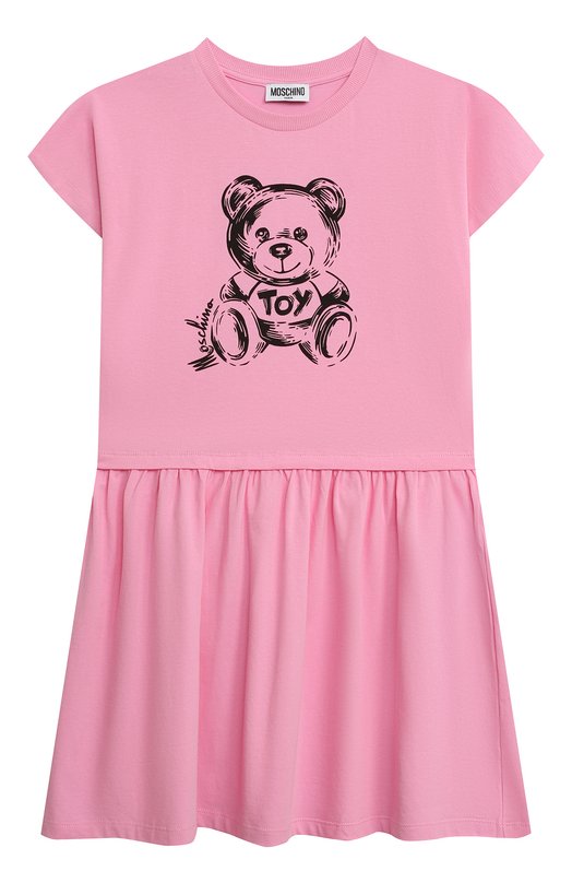 

Хлопковое платье Moschino, Розовый