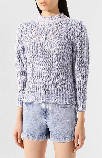 Хлопковый свитер ISABEL MARANT ETOILE, арт. PU1235-20P051E/L0TIYA, фото 3