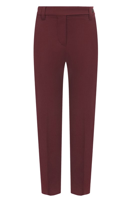 Хлопковые брюки Brunello Cucinelli MP126P8703 Бордовый MP126P8703