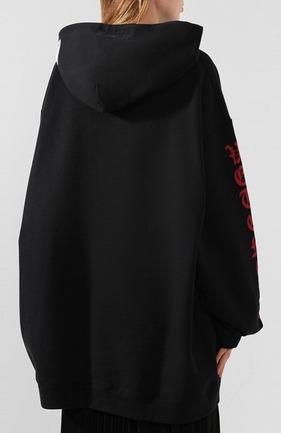 Хлопковое худи VETEMENTS, арт. SS20TR312 1620/W/BLACK/RED, фото 4