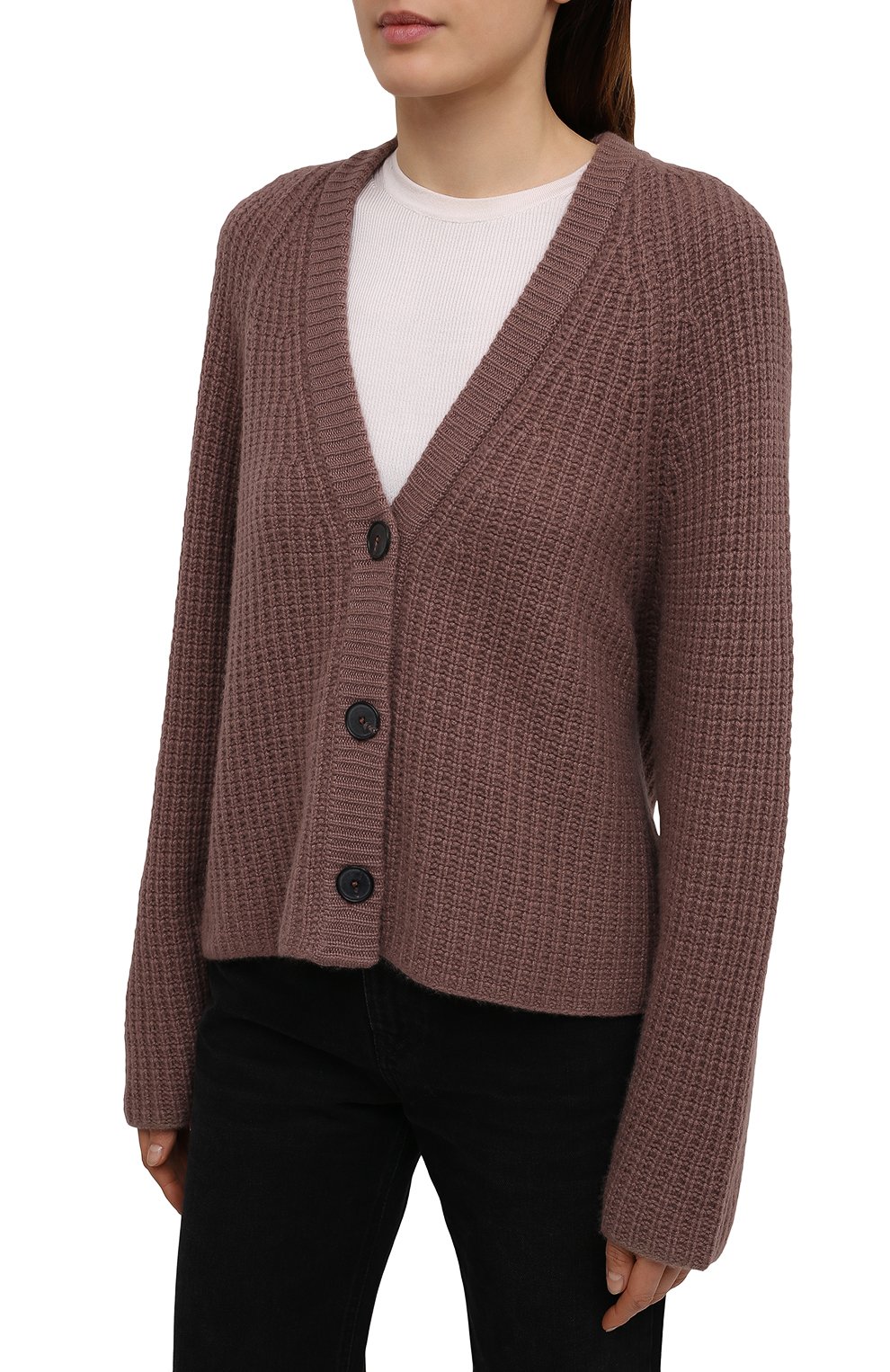Кашемировый кардиган WINDSOR коричневого цвета по цене 78300 руб., арт. 52 DP707 10000805, фото 3 Кашемировый кардиган WINDSOR, арт. 52 DP707 10000805, фото 3