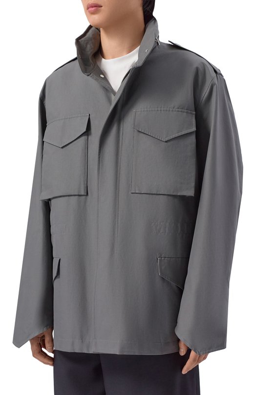 Хлопковая куртка Jil Sander J23SW0007/J45225 Серый  J23SW0007/J45225 Фото 3