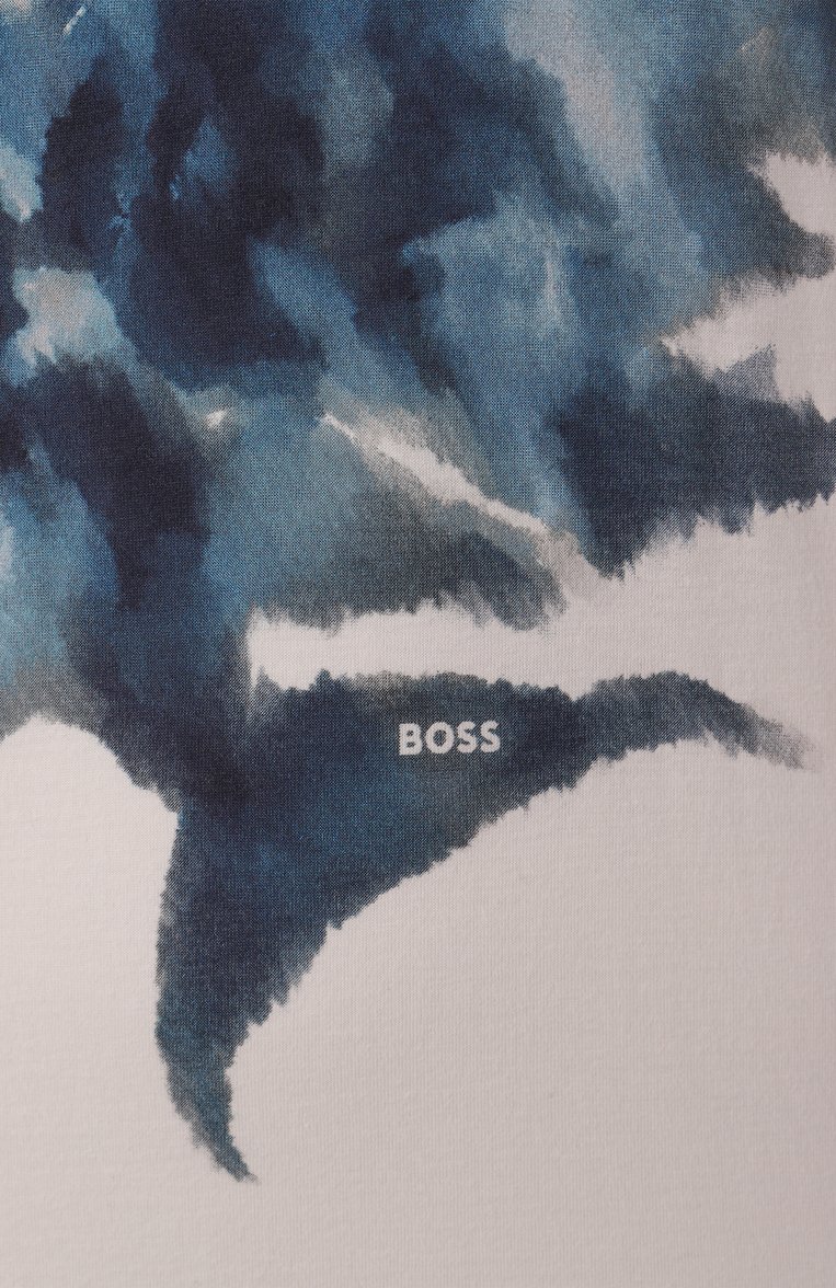 Женская хлопковая футболка BOSS ORANGE белого цвета, арт. 50534814 | Фото 6 (Рукава: Короткие; Драгоценные камни: Проставлено; Материал сплава: Проставлено; Длина (для топов): Стандартные; Принт: С принтом; Стили: Кэжуэл; Материал внешний: Хлопок)