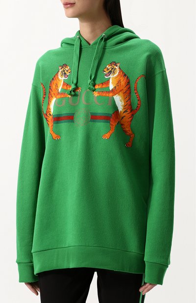 Хлопковая толстовка свободного кроя с логотипом бренда GUCCI, арт. 469251/X3L48, фото 3