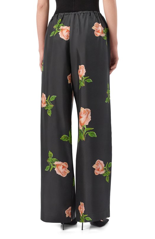 Шелковые брюки Nanushka ARVENN Чёрный  ARVENN Фото 4