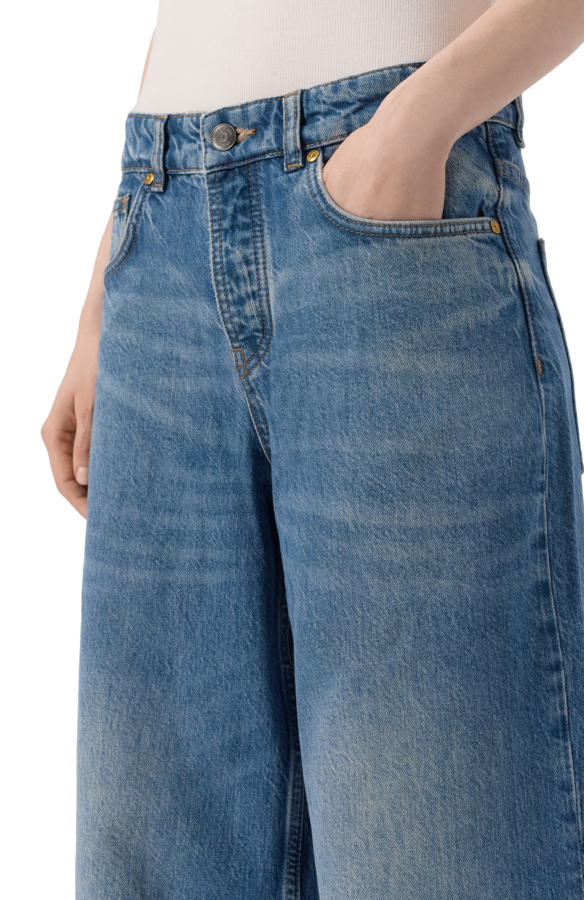 Джинсы candiani wide leg 431 12 STOREEZ синего цвета по цене 22000 руб., арт. 127245, фото 5 Джинсы candiani wide leg 431 12 STOREEZ, арт. 127245, фото 5