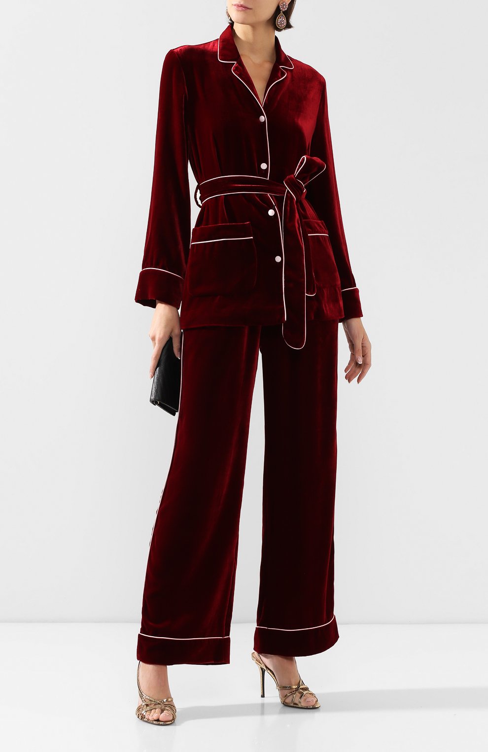 Бархатные брюки DOLCE & GABBANA, арт. FTAMPT/FUVKQ, фото 2