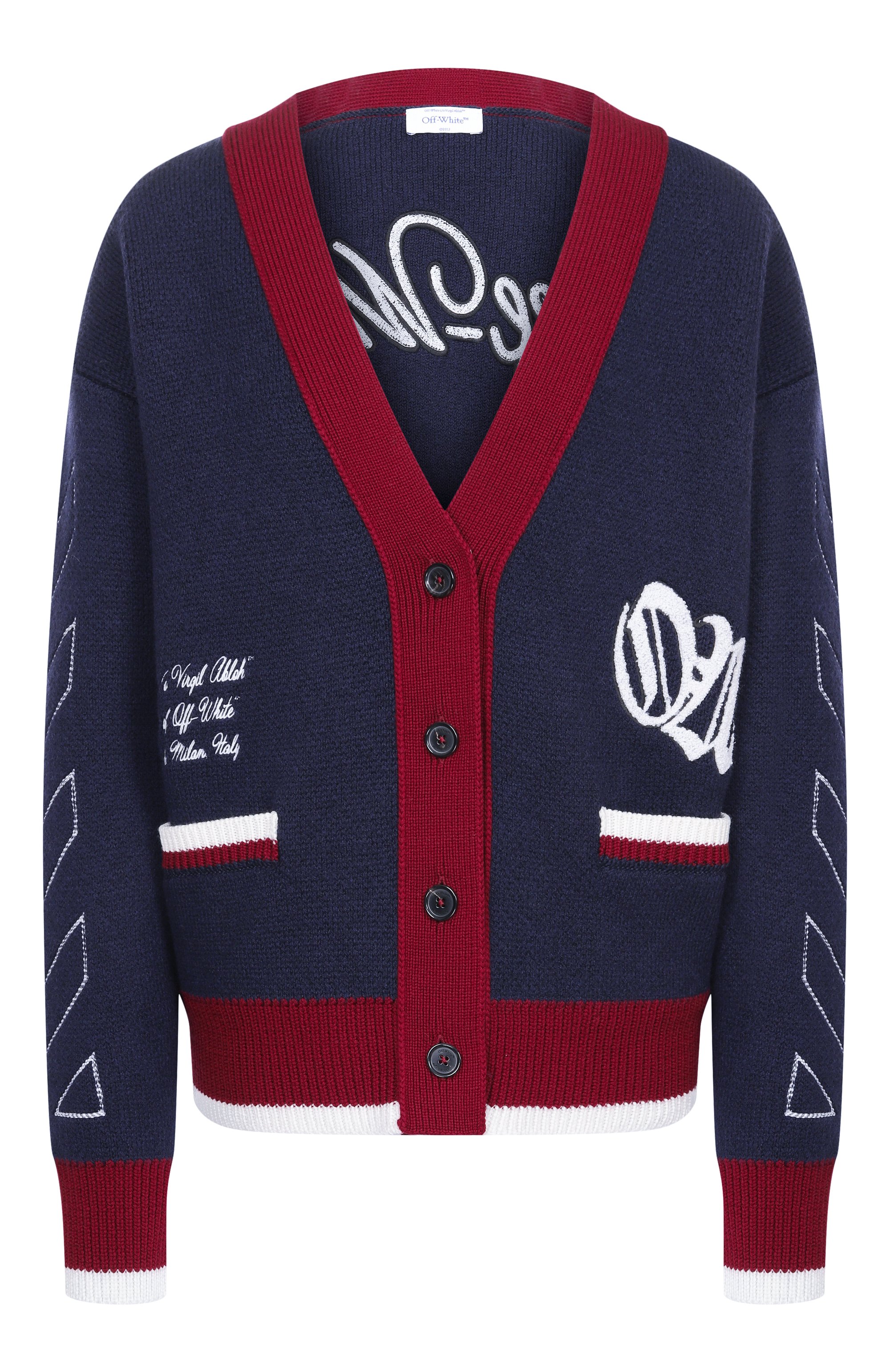 Шерстяной кардиган OFF-WHITE, арт. 0WHB04GF25KNI001, фото 1