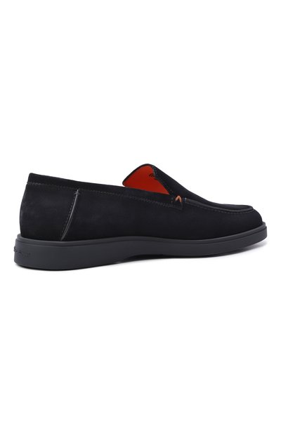Замшевые лоферы detroit SANTONI темно-синего цвета по цене 87950 руб., арт. MGDG1782400TBGEX, фото 5 Замшевые лоферы detroit SANTONI, арт. MGDG1782400TBGEX, фото 5