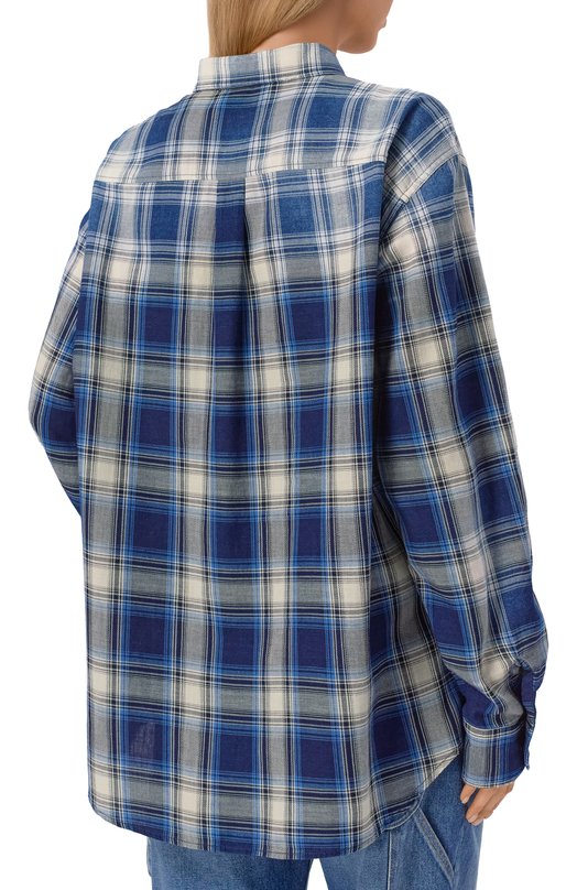 Хлопковая рубашка Dsquared2 S75DL0925/D35206 Синий  S75DL0925/D35206 Фото 4