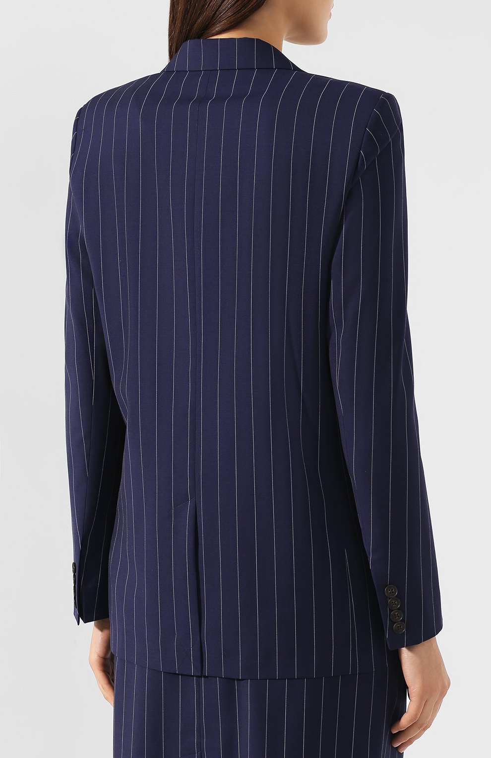Шерстяной жакет POLO RALPH LAUREN темно-синего цвета по цене 72600 руб., арт. 211734058, фото 4 Шерстяной жакет POLO RALPH LAUREN, арт. 211734058, фото 4
