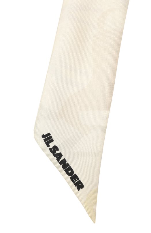 Шелковый шарф-твилли Jil Sander J53TF0005/J40084 Кремовый  J53TF0005/J40084 Фото 3