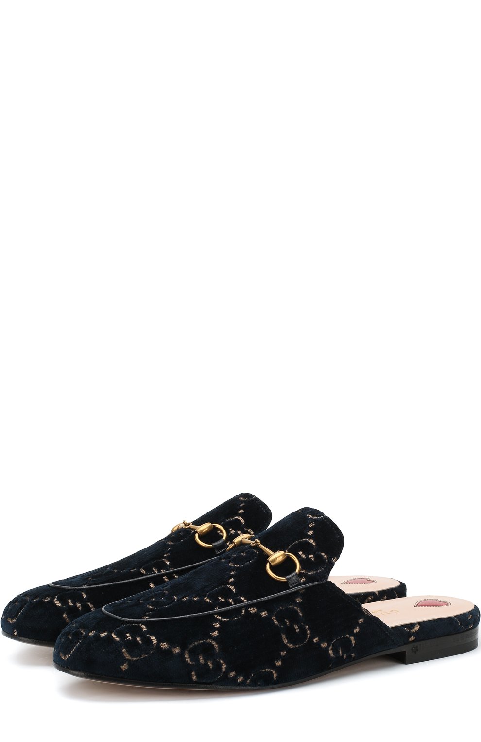 Бархатные сабо princetown gg с пряжкой-трензелем GUCCI, арт. 475094/9JT20, фото 1
