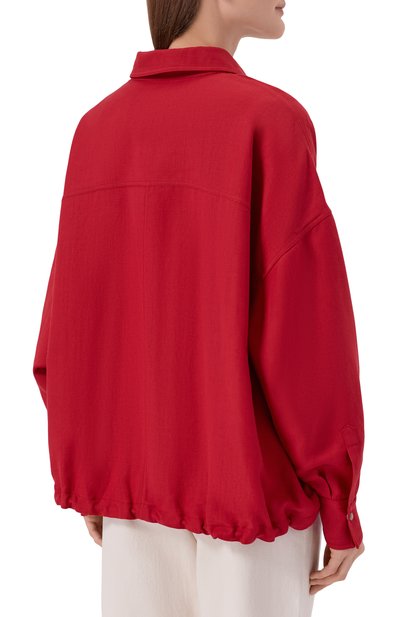 Рубашка из вискозы и льна BRUNELLO CUCINELLI красного цвета по цене 299500 руб., арт. MH126NE416, фото 4 Рубашка из вискозы и льна BRUNELLO CUCINELLI, арт. MH126NE416, фото 4