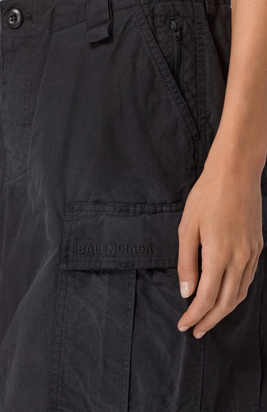 Хлопковая юбка Balenciaga 831236/TSP01 Чёрный  831236/TSP01 Фото 5