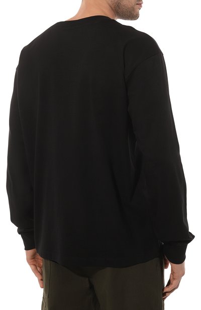 Хлопковый лонгслив HINNOMINATE черного цвета по цене 7455 руб., арт. HNM186, фото 4 Хлопковый лонгслив HINNOMINATE, арт. HNM186, фото 4