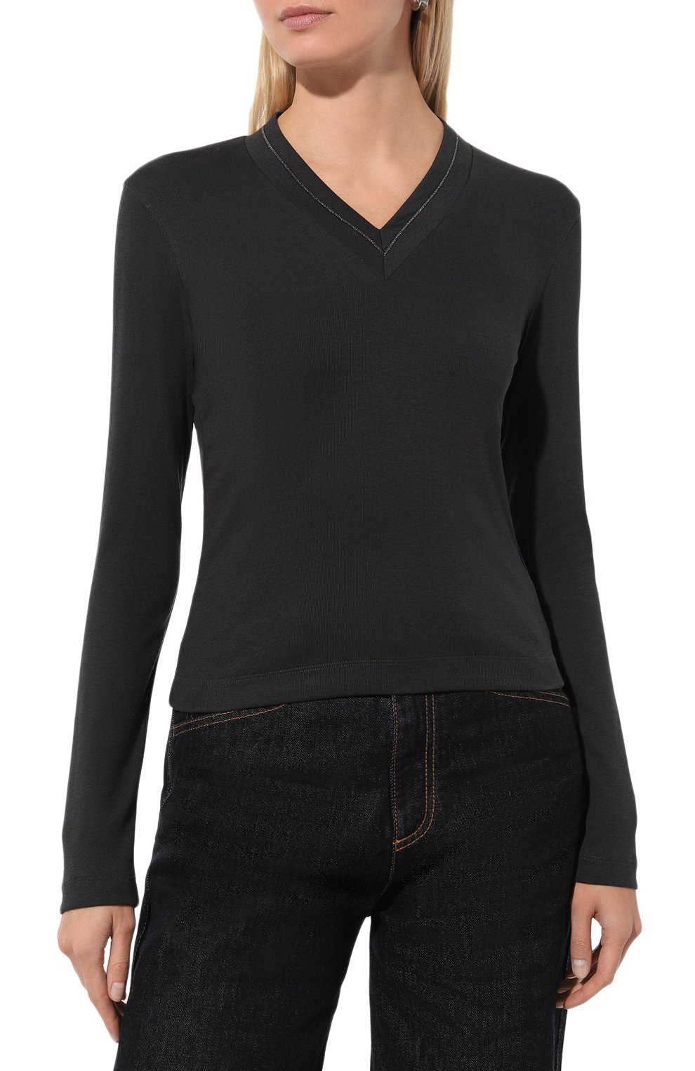 Хлопковый пуловер BRUNELLO CUCINELLI, арт. M0TC8EL512, фото 3