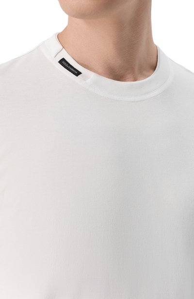 Хлопковая футболка DOLCE & GABBANA белого цвета по цене 59250 руб., арт. G8TW5T/FU7EQ, фото 5 Хлопковая футболка DOLCE & GABBANA, арт. G8TW5T/FU7EQ, фото 5