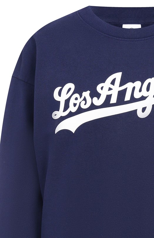 Хлопковый свитшот Sporty & Rich x LA Dodgers Sporty and Rich ST071627667BL106 Синий  ST071627667BL106 Фото 6