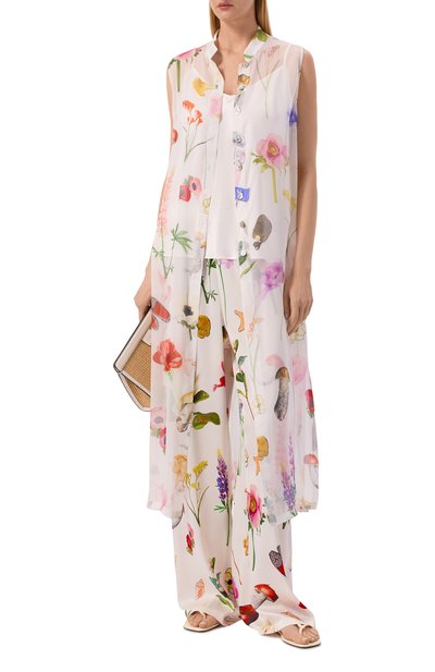 Шелковые брюки YANINA кремового цвета по цене 120060 руб., арт. T-3110B, фото 2 Шелковые брюки YANINA, арт. T-3110B, фото 2